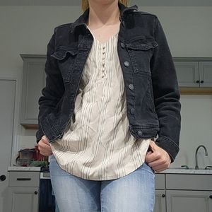 Express black and tan striped tank top